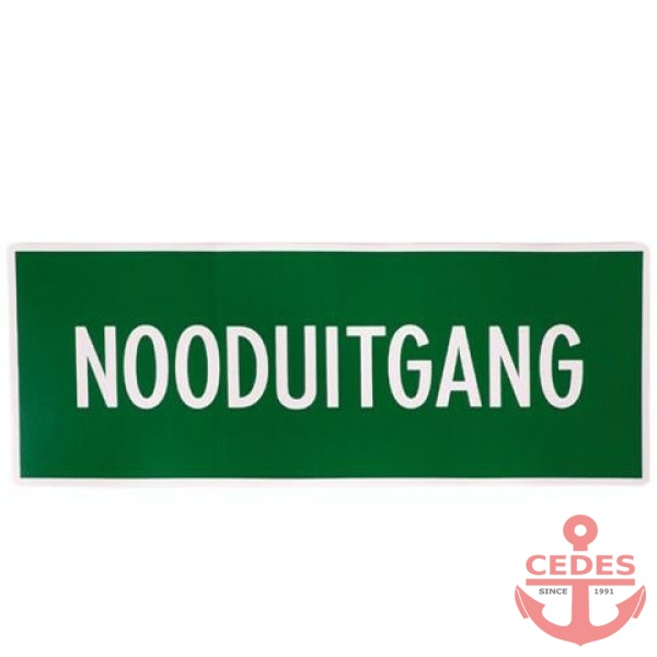 Sticker nooduitgang