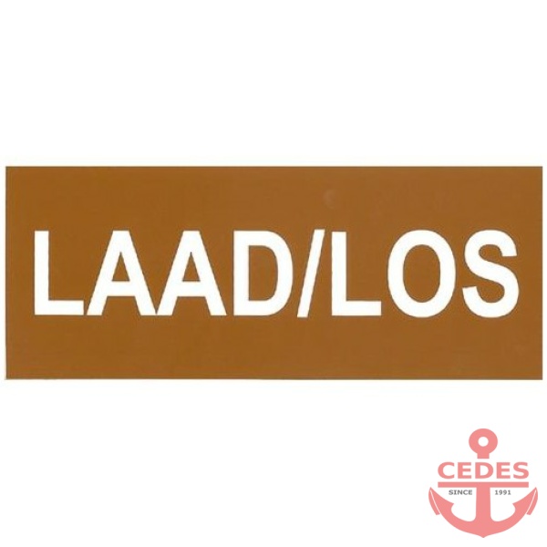 sticker leiding laad/los 20x8 cm