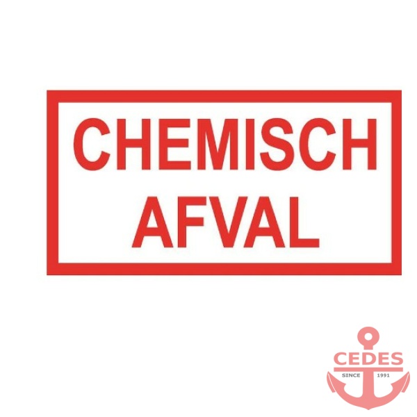 sticker chemisch afval 10 x 20 cm