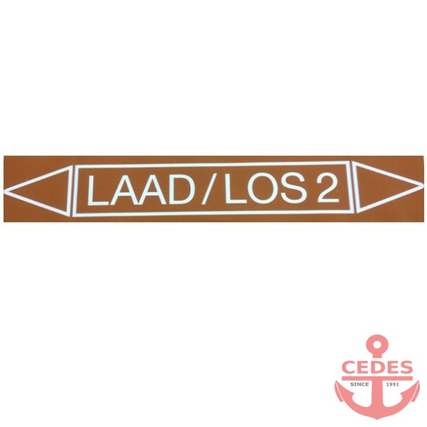 sticker laad / los 2 50x10 cm