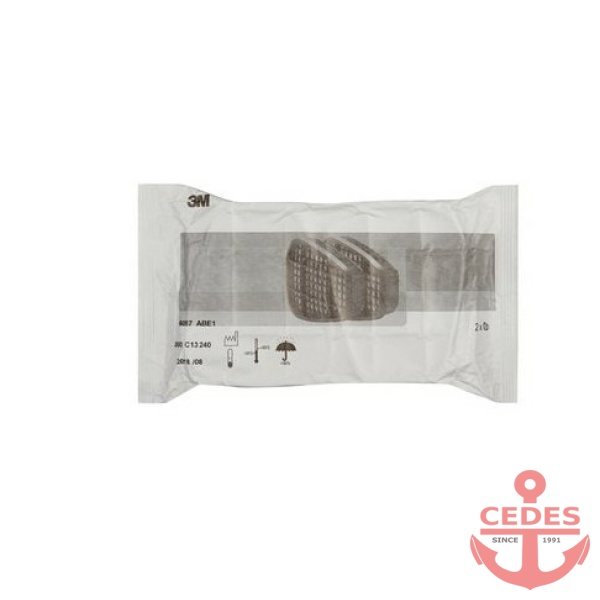 Gas-en dampfilter 6057 ABE1 3M (2stuks) - Afbeelding 2