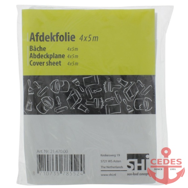 Afdekfolie dun 4x5mtr